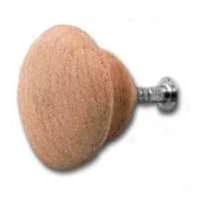 1 1/2in. x 3/4in. plain round hardwood knob