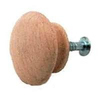 1in. x 3/4in. plain round hardwood knobs