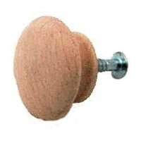 1in. x 3/4in. plain round hardwood knobs