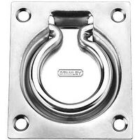 Trap Door Ring Pull, 3" x 3 1/2" Zinc