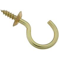 Cup Hook, 1" 1/2 Brass
