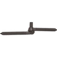 screw hook & eye, 1/2in. x 4in. flat black