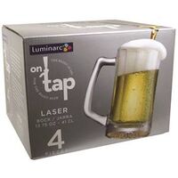 Luminarc Laser Sport Mug Beer Glass, 13 oz