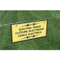 electric fence warning sign, 4in. x 8in.