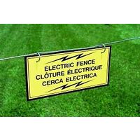 Electric Fence Warning Sign, 4" x 8"