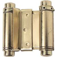 Double Acting Steel Spring Hinge, 3in. Brass