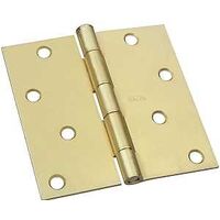 Residential Door Hinge, 4in. x 4in. Satin Brass