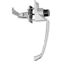 push button storm door latch, aluminum