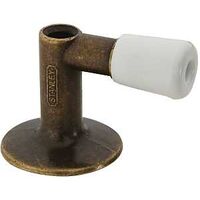 Antique Brass Floor Door Stop, 1-1/2"