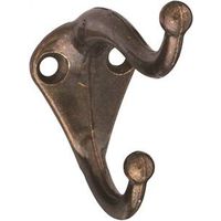 antique brass coat & hat hook