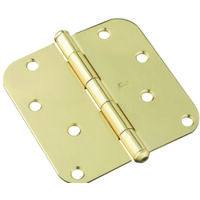 Residential Door Hinge, 4in. x 4in. Bright Brass
