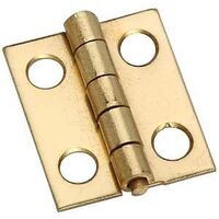 narrow cabinet hinge, 3/4in. brass