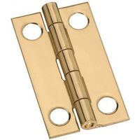 narrow cabinet hinge, 1 1/2in. brass