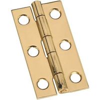narrow cabinet hinge, 2in. brass