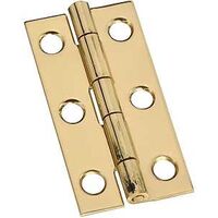 narrow cabinet hinge, 2in. brass