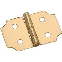 ornamental cabinet hinge, 5/8in. brass