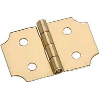 ornamental cabinet hinge, 5/8in. brass