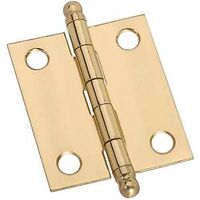 ornament cabinet hinge, 1 1/2in. solid brass