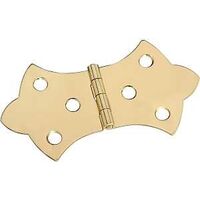 Ornamental Cabinet Hinge, 1 11/16in. Bright Brass
