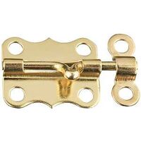 door mini bolt, 1 3/4in. brass
