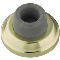 wall door stop, bright brass