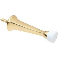 bright brass door stop, 3in.