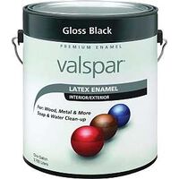 Interior Exterior Latex Paint, 1 Gal Gloss Black