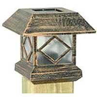 Post Cap Outdoor Solar Light, Brushed Copper