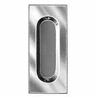 oblong solid flush door pull, 3 1/8in.