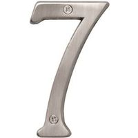 6845697 - NUMBER 7 4IN SATIN NICKEL