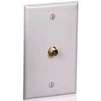 surface mount coacial cable wall plate, white