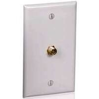 surface mount coacial cable wall plate, white
