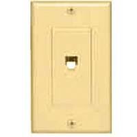 flush mount phone jack, ivory