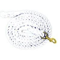 cotton horse lead with bolt snap, 3/4in. x 10 white