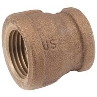 brass reducing coupling, 3/4in. x 3/8in.