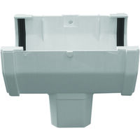 White Gutter Drop Outlet Side 