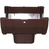 brown gutter drop outlet front