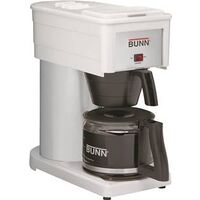 coffee maker white & stainless steel, 10 cup 