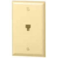 flush mount wall phone plate, ivory