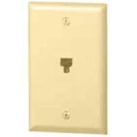 Flush Mount Wall Phone Plate, Ivory