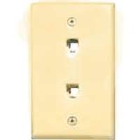 duplex phone jack, ivory