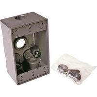 6896112 - 1G GRAY ALUM 4 OUTLET BOX