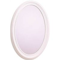 utility oval mirror, white