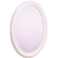 Utility Oval Mirror, White