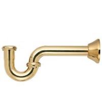 p trap, 1 1/4in. x 1 1/4in. polished brass