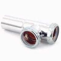 chrome end outlet tee, 1 1/2in.  