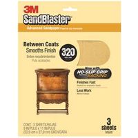 sandpaper 9in. x 11in. 320 grit 3 pk