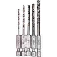 hex shank drill bit set, 1/4in. 5 pc