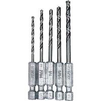 Hex Shank Drill Bit Set, 1/4in. 5 Pc