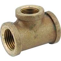 Brass Tee, 1" X 1" X 3/4"          